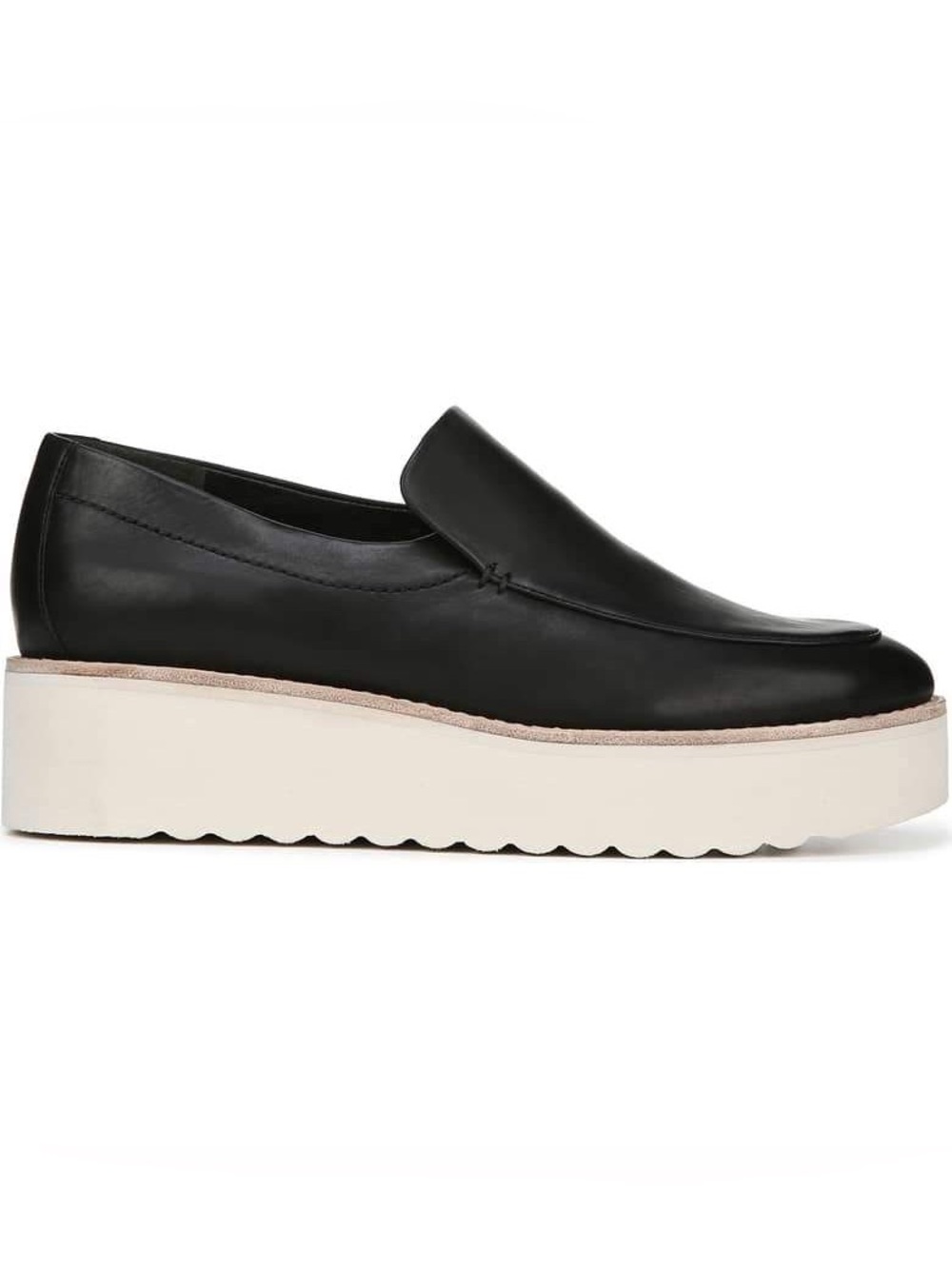 Vince Zeta shoe Black Leather Platform Loafer